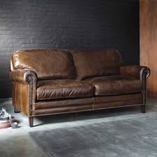Canape 2 Places En Cuir Marron Sinatra Canape En Cuir Canape Canape Cuir 2 Places