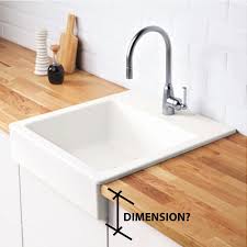 ikea domsjo sink apron front dimension?