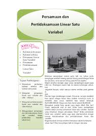 Doc Lks Persamaan Dan Pertidaksamaan Linear Satu Variabel Docx Ratih Waryanti Academia Edu