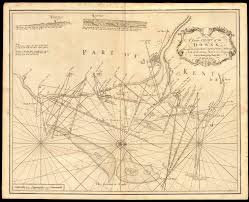 A Large Chart Of The Downs East Kent Coast Dover Thanet Collins C1774 Map