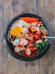 Salmon Bibimbap Korean Rice Bowl Recipe The Woks Of Life Recipe Rice Bowls Recipes Easy Salmon Recipes Salmon Recipes