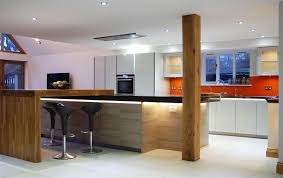 The low window height was factored in during the design process, to ensure the worktop and the franke basis fragranite sink was correctly placed to offer a. Handleless Grey Quartz Worktops And Solid Oak Detail Uckfield