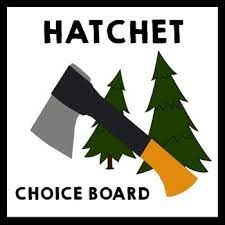 Hatchet Differentiated Choice Board Graphic Organizers Hatchet Book Study Hatchet