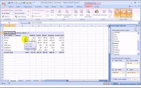 create excel 2007 pivot table and show average hours