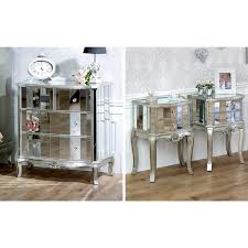4 pc white mirrored led lights queen storage bed ns dresser bedroom furniture $1,799.00 bed dresser mirror nightstand oak finish eastern king size metal base furniture Mirrored Bedroom Furniture Set Tiffany Range Melody Maison
