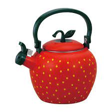 Gourmet Art Strawberry Enamel On Steel Whistling Kettle Whistling Tea Kettle Tea Kettle Kettle