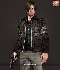 Resident Evil 6 Leon Jacket By Leon Kennedy In Re6 Leather Jacket Black Leather Jacket Resident Evil Jacket