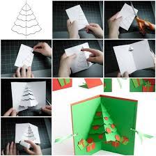 For this example, i used a beautiful printed red cardstock. How To Make Christmas Tree Pop Up Card Step By Step Diy Tutorial Instructions Christmas Crafts How To Make Christmas Tree Crafts