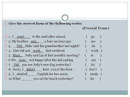 The train to berlin leaves every hour. Simple Verb Tenses Simple Tenses 1 Simple Present