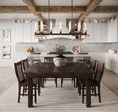 Build a welcoming air in any dining room using this farmhouse / country look from our customers' homes. Square Farmhouse Dining Table By James And James James James