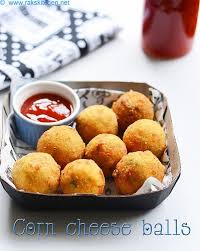 Corn Cheese Balls Recipe Easy Starter Recipe Raks Kitchen Recipe Cheese Ball Recipes Corn Cheese Cheese Corn Balls Recipe