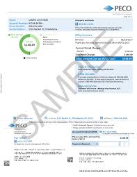 People use to provide authority of operating their bank account to their trustworthy. Sample Home Electric Bill Peco An Exelon Company