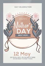 Background with purple summer flowers violets. Download The Vintage Mother S Day Invitation Flyer Template Ffflyer