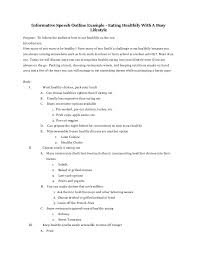 Back to 50 example of outline for speech. Free Sample Informative Speech