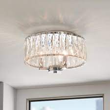 Home Decorators Collection Atherton 3 Light Chrome Flush Mount 34762 Hbu The Home Depot Bedroom Light Fixtures Light Fixtures Flush Mount Entryway Light Fixtures