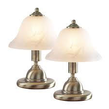 A bedside lamp performs three main jobs. Dar Gloucester Touch Lamps Antique Brass Set Of 2 Lighting Direct