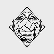 Black And White Road Drawing Mountain Drawing Black And White Nature Liam Ashurst Roadtrip Road Trip Dibujos Nature Logo Design Natural Logo Nature Drawing