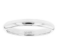 Rhodium Over Sterling Silver Band Ring