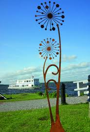 Gartendekoration Pusteblume Zierelemente Dekoschmiede Compusteblume Ausgefallende Geschenke Geschenkidee Rostpati Gartendekoration Garten Deko Dekoration