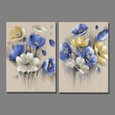 Resultats De Recherche D Images Pour Peinture Fleur Bleue Peinture Fleurs Peinture Murale Peinture Decorative