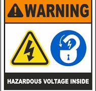Warning Hazardous Voltage Follow Lockout/Tagout Procedures Sign - Save 10%  Online