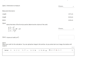 Product width (in) + product height (in) + 1/2. 2pts Dimensions To Measure Choose Measured Chegg Com