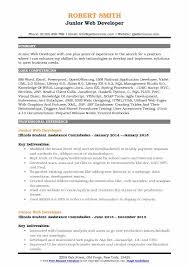 Junior Web Developer Resume Samples Qwikresume