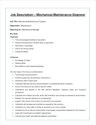 If you want to present a fancier version of your resume at the interview, you can print a hard copy for that purpose. Free 8 Mechanical Engineer Job Description Samples In Ms Word Pdf