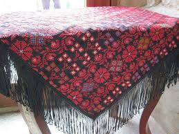 Table Cover Palestinian Embroidery Table Covers Cross Stitch Embroidery