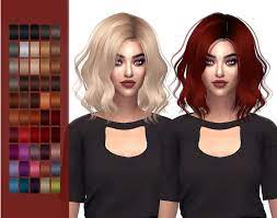 Sims 4 Hairs Frost Sims 4 Hallowsims Peggy 0494 Hair Retextured Sims Hair Sims 4 Long Hair Styles