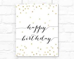 Happy Birthday Card Printable Black And White Printable Happy Birthday Sign Or Card Typography By Blursbyaishop 4 90 Happy Birthday Signs Happy Birthday Font Happy Birthday Cards