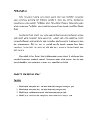 Kertas kerja kem bestari solat. Kertas Kerja Kem Bestari Solat