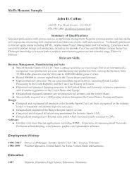 Skill Resume Examples Examples Of Work Skills For A Resume Top ...