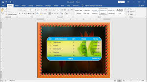 Belajar Microsoft Word 2019 Cara Membuat Tabel Picture Watermark Di Word Youtube