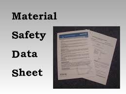 These slides provide an overview on what users can expect to find on the site. Material Safety Data Sheets