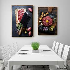 10% coupon applied at checkout save 10% with coupon. Red Wine Steak Big Poster Canvas Art Tempting Food Wall Art For Dining Room Restaurant Tableau Decoration Cuadros Salon Painting Calligraphy Aliexpress