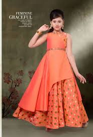 Readymade Orange Silk Girl Anarkali Suit Kidsanarkalisuit Kidswearonline Onlinekidswear Dress Online Kids Fashion Dress Dresses Kids Girl Frocks For Girls