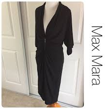 max mara chic dress w front zipper sz 12