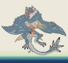 Bishaten is a fanged beast with an odd body shape. My Favorite Of The Newly Revealed Monsters Bishaten My Art Monsterhunter