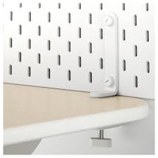 Skadis Befestigungsbeschlag Weiss Schreibtischplatte Ikea Skadis Beschlage
