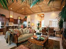 Deck the party setting with our tiki lights, floral paper lanterns, hanging luau decorations, tropical fish balloons, and colorful luau table decorations. 25 Beautiful Hawaiian Home Decorating Ideas That Will Make Your Home Amazing Tropical Living Room Tropical Home Decor Tropical Living