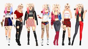 Women's hairstyle by my stuff · download. Emily Cc Finds Simtanica Harley Quinn Lookbook Essentials