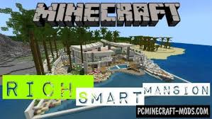This mod makes a house instantly in mcpe without you having to . Rich Smart Mansion Map For Minecraft Pe 1 17 10 1 17 0 Pc Java Mods