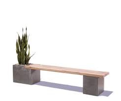 Concrete Wood Planter Bench Planter Bench Wood Planters Concrete Wood