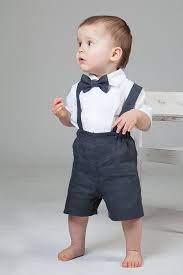 Toddler Suspenders Shorts Shirt Baby Boy Linen Suit Boy Gray Shorts With Braces Country Boy Suit Rustic Ring Bearer Outfit Boys Linen Suit Baby Boy Linen Boy Outfits
