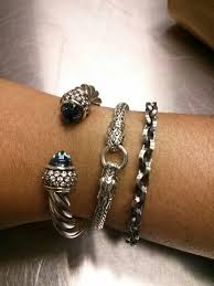 David Yurman And John Hardy Bracelets Stacked Modern Silver Jewelry Silver Bracelet Bracelet Designs