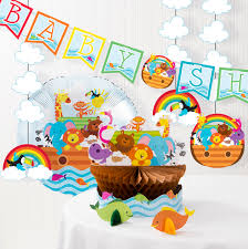 Noah's ark baby shower hanging decorations each measure 26. Noah S Ark Baby Shower Decorations Kit Walmart Com Walmart Com