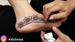 15 gambar henna simple dan menawan terbaru 2019 dp bbm sumber : Henna Kaki Simple Youtube