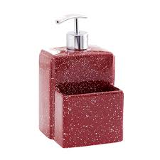 Kitchen sink caddy with soap dispenser. The Lakeside Collection Soap Dispenser With Sponge Holder Kitchen Sink Caddy Accessory Red Buy Online In Angola At Angola Desertcart Com Productid 192149837