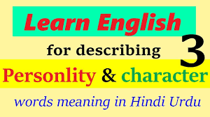 English Words For Describing Personality And Character With Meanings In Words English Words Character Words
